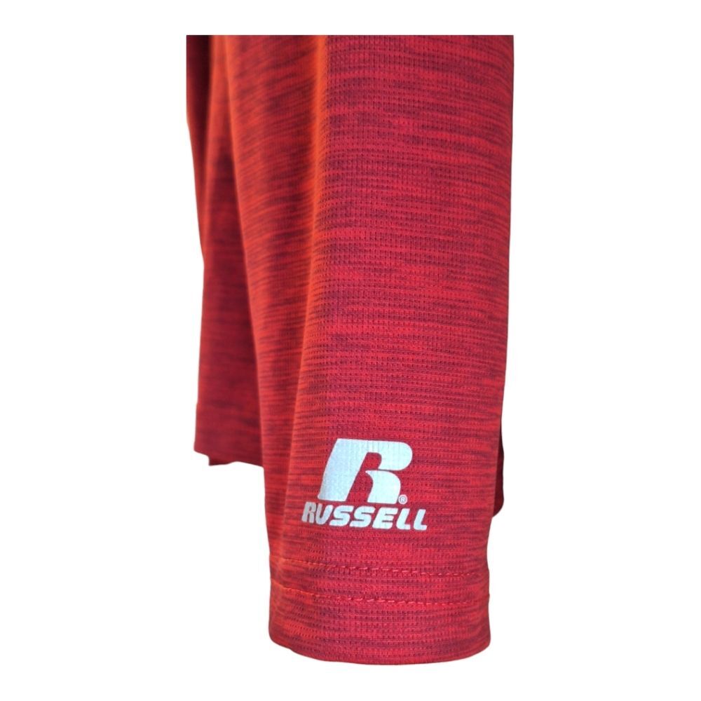 Russell Athletic Dri-Power Lightweight 1/4 Zip Men's Heathered Pullover Maroon M - Picture 2 of 9